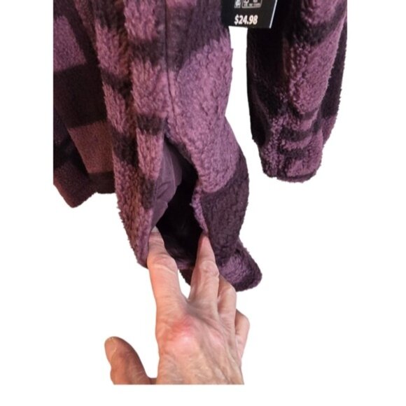 No Boundaries Mens Sherpa Oversized Trucker Jacket Multicolor Full Zip 3XL - Picture 5 of 14